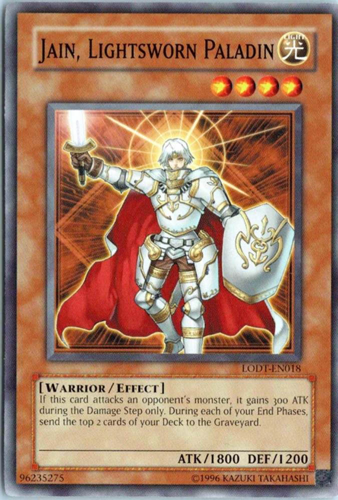 Jain, Lightsworn Paladin LODT-EN018 YuGiOh Light of Destruction trading card — raw and PSA graded price guide