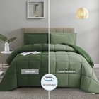 HIG 3pc Green King Size Comforter Set - All Season Reversible Down Alternativ...