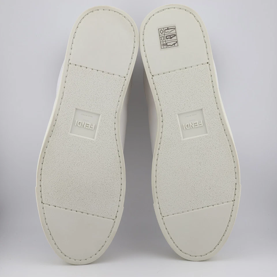 Tênis Fendi Rockoclick FF Zucca couro branco modelo 8E6852 UE 40 EUA 10 - Imagem 4 de 4