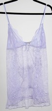 Linea Donatella Lilac Lace/Mesh Floral 2pc Chemise Lingerie Set Size XL NWT