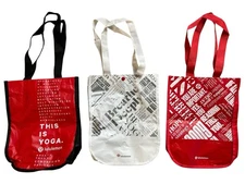 Lululemon Small Tote Bag Reusable Shopper Set Of 3 12x9”