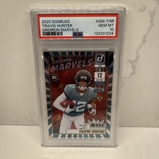 2025 Donruss Travis Hunter Gridiron Marvels SSP PSA 10