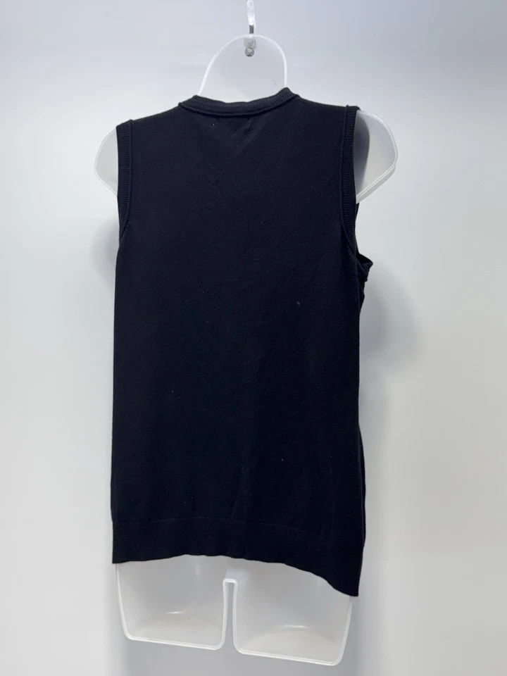 Top Calvin Klein tejido negro sin mangas rayón nailon para mujer talla grande” Foto 2 de 4