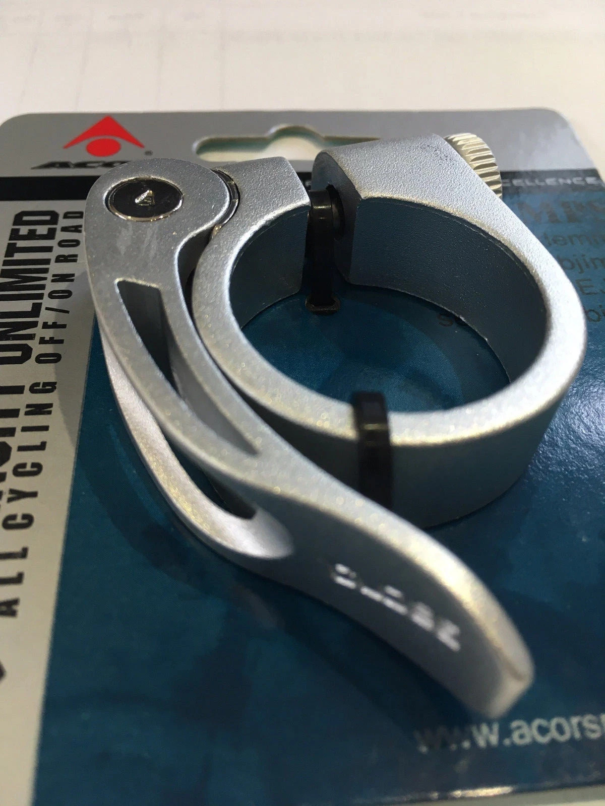 ACOR Forged Alloy Quick Release Seat Post Clamp Silver 31.8 - BRAND NEW