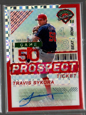 2024 Prospect Edition Holo Prospect Ticket Sign Red Power Travis Sykora Auto /99