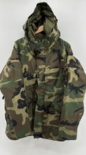 US Army Woodland Camo Gore-Tex ECWCS Parka Jacket Large Long Military Issue
