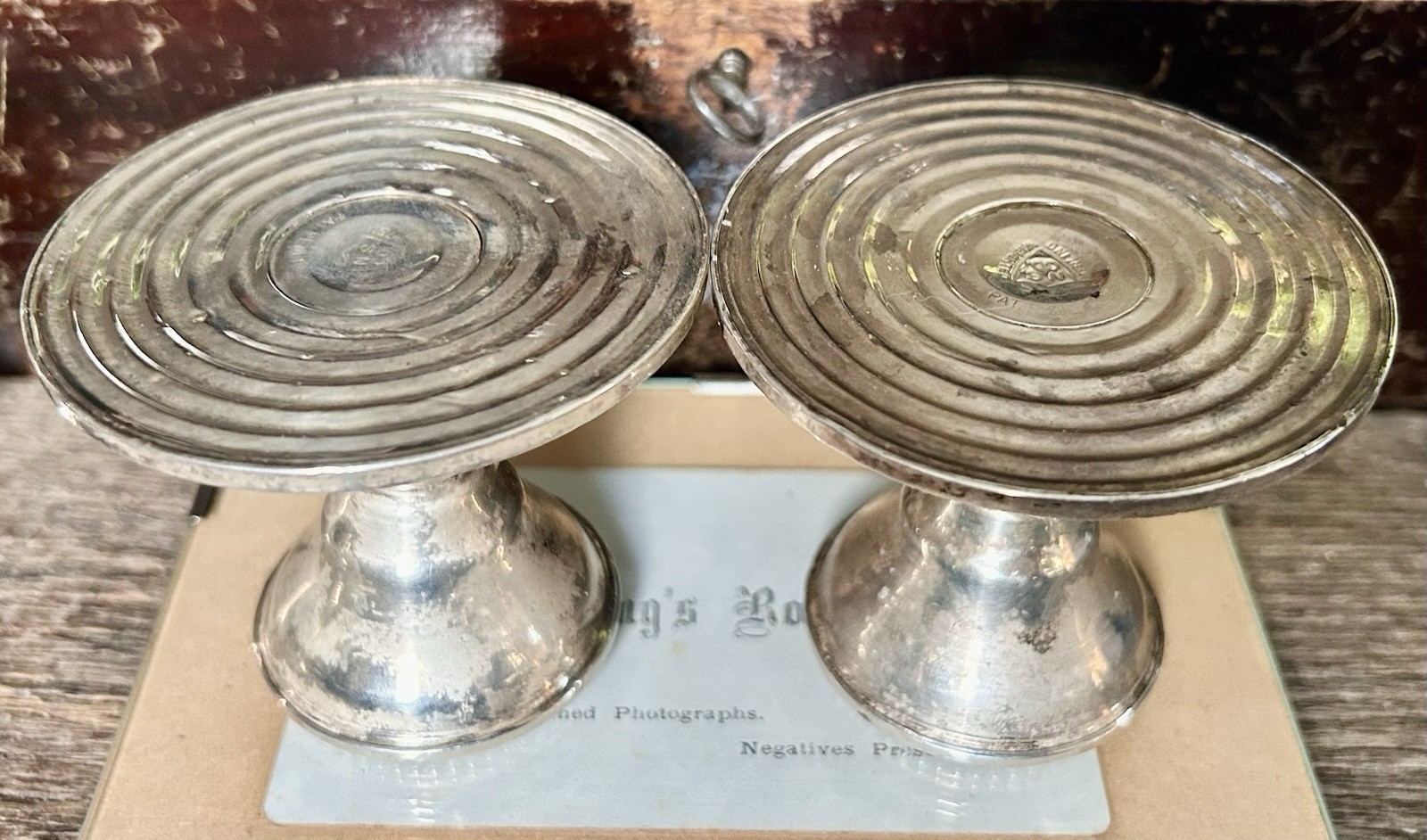 Vintage National Silver Sterling Candle Holders ~ Weighted Base