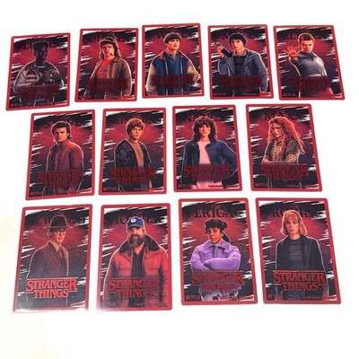 Stranger Things Bonus Red Foil Clear Card Complete Set of 13