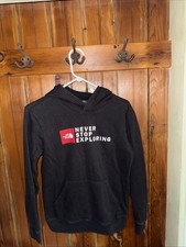The North Face Boys L Hoodie Black Never Stop Exploring Pullover Youth