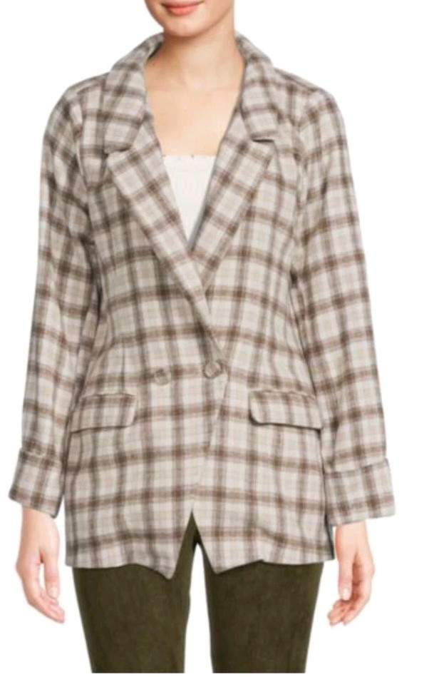 BCBGeneration Women's Basic Blazer in Plaid MSRP$… - image 1