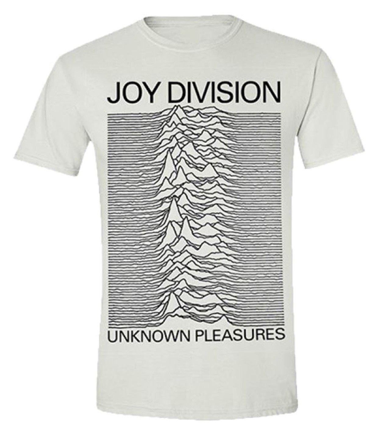 JOY DIVISION - UNKNOWN PLEASURES (БЕЛАЯ) БЕЛАЯ футболка большого размера