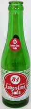 Vintage ACL soda pop bottle B-1 LEMON LIME 7oz Dr Pepper Burlington Keokuk Iowa