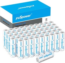 50 Pack AA Heavy Duty Batteries Bulk 1.5V R6P 0.51 per gallon