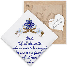 Cherished Embroidered Wedding Handkerchief - Perfect Gift for Mom, Dad  Grandma
