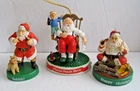 Coca Cola Christmas Ornament Santa w/ Toy Train, w/ Dog Vtg 1990, 1991, 2006