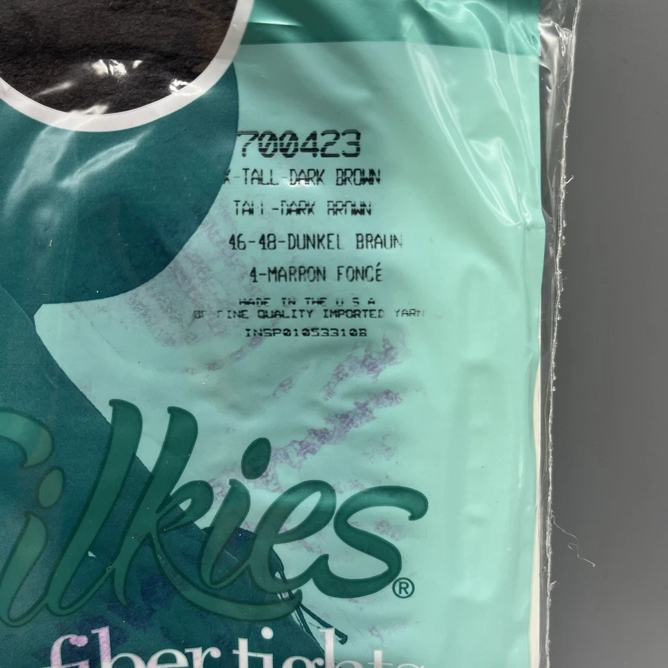 2 Medias de Microfibra Silkies de Colección 04 X-TALL Marrón Oscuro Control Top Suave Opaco Nuevo de Lote Antiguo Foto 4 de 4