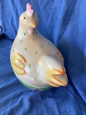 Marks and Spencer Ceramic Hand painted Chicken Hen Countertop Egg Storage M&S