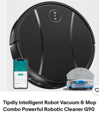 Tipdiy Robot Vacuum and Mop Combo,4200Pa Powerful Robotic Vacuum Cleaner (HH)