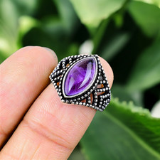 Amethyst Ring 925 Sterling Silver Ring Handmade Gemstone Ring Women's Ring