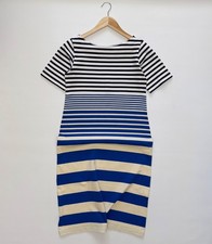 Marni x Uniqlo Striped Midi Dress Size XS Short Sleeve Boat Neck Colorblock