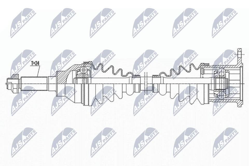 Driveshaft Rear Axle Left NPW-SU-048 NTY for FIAT SUZUKI - Image 4