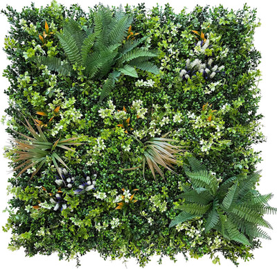 Artificial Greenery Grass Wall Panels: 20X20 Inch 24P Uv-Anti Faux Boxwood Roll