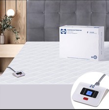 Sealy Warming Mattress Pad Full/queen White Quilted Cotton with Controller