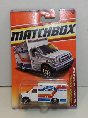 MATCHBOX 2011 Emergency Response #6/11 White '08 Ford E-350 Ambulance #54 MINT 