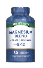Nature  s Truth Magnesium Blend Citrate Glycinate with B12 180 Capsules