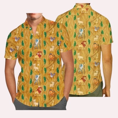 Leaves Lion King Inspired Disney Hawaiian Shirt