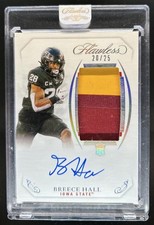 2022 Panini Flawless Collegiate Breece Hall RC Patch Rookie Auto #/25 Cyclones