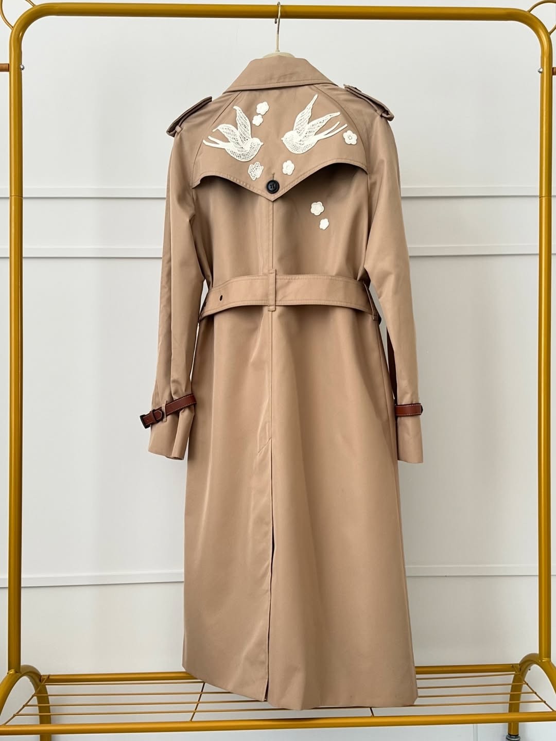 Coach Beige Trench Coat Women’s Size 6 S/M Belted Luxury Cotton Blend thumbnail 6
