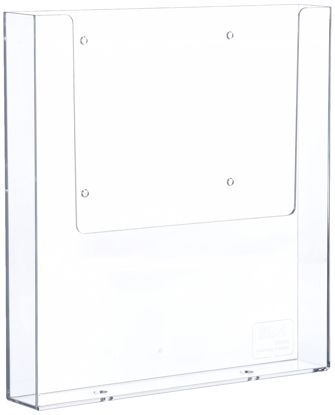 '"The Help Wall HELIT H2350202 Wall-Mounted Brochure Holder 1 x A4 Portrait Clea
