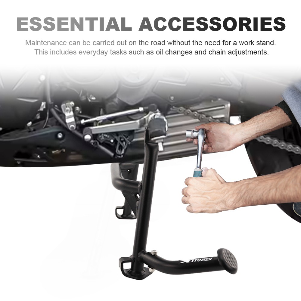 1 PC Centre Stand Kickstand Black Fit For Kawasaki Versy 650 2008-2009 2011-2023