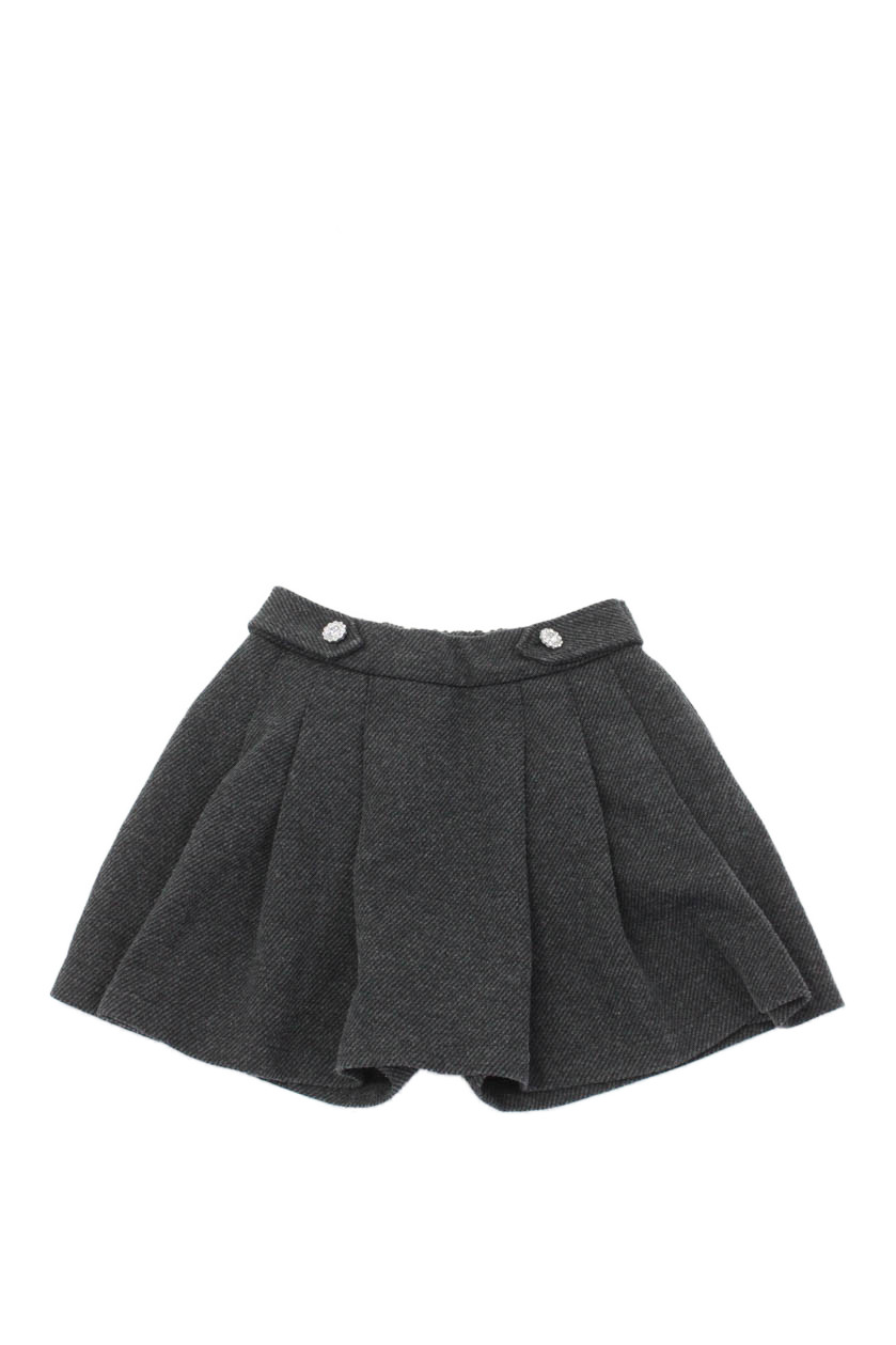 Zara Girls Pleated Rhinestone Knit Short Skirt Gray Size 09Free Shipping in US $100+ Orders | $6.95 Orders Below