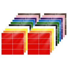 10 Colors Assorted Labels Stickers 1.57 0.75 Inch Vinyl Rectangular Label R