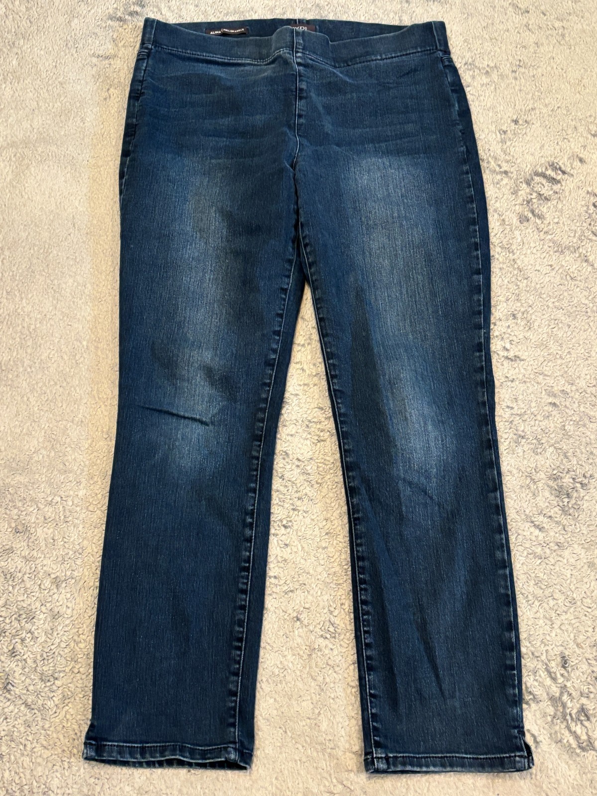 Womens 10 Dark Wash Blue Denim Stretch
