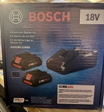 Bosch GXS18V-11N25 18V Li-Ion Starter Kit 2x 4Ah Batteries Charger