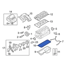 For BMW X5 2011-2018 BMW 11137600482 Engine Oil Pan Gasket