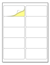 2" x 4" White Sticker Labels, 200 Sheets, Laser/Inkjet, Matte, 10 Labels/Page