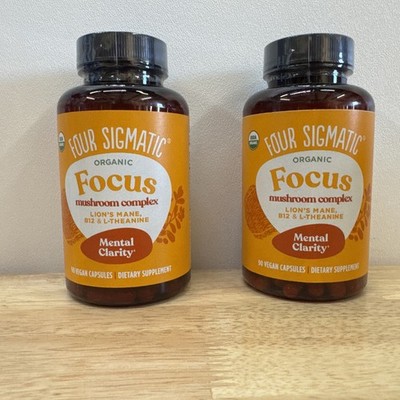 Four Sigmatic Organic Focus Mental Clarity Supplement B12 & L-Theanine 90 Capsul