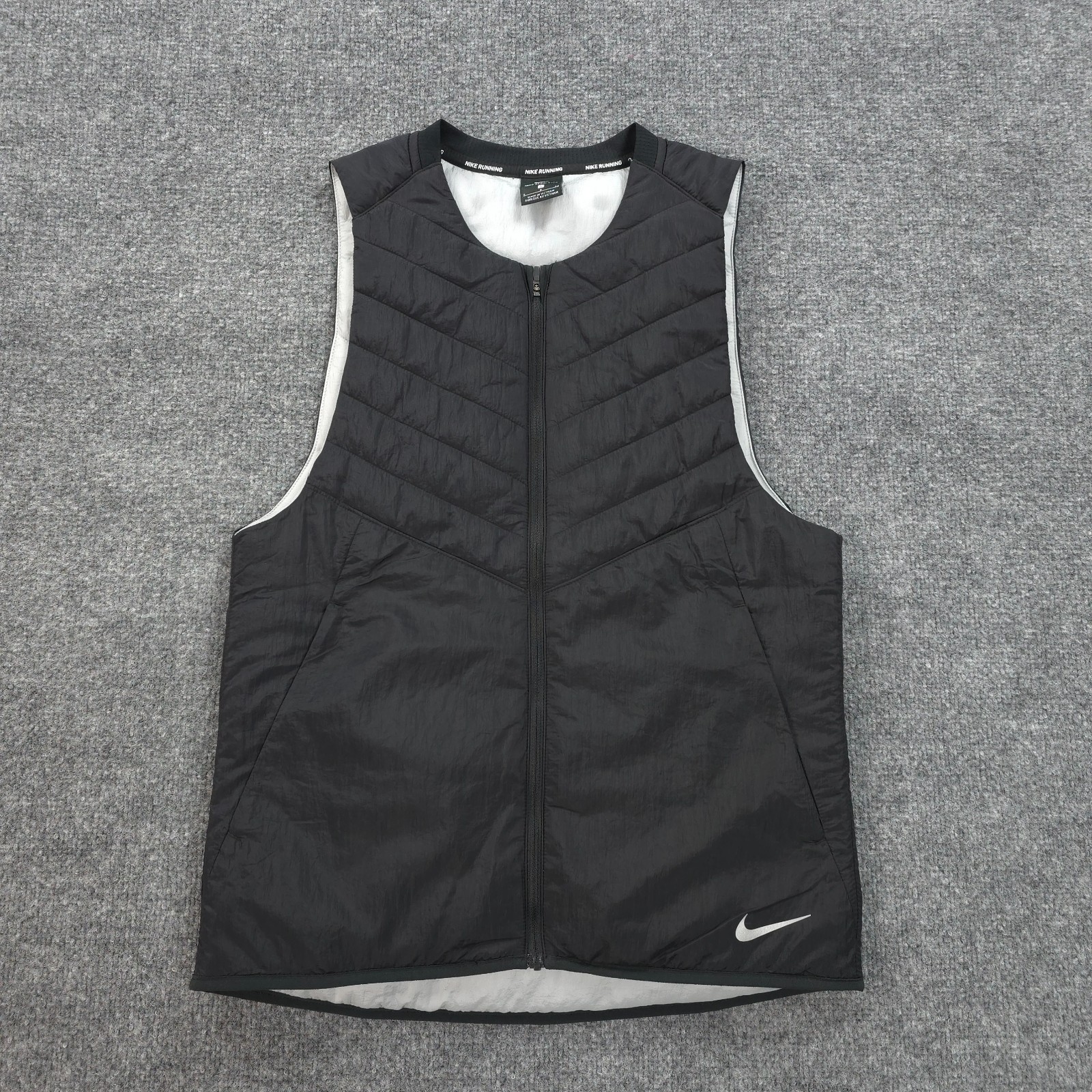 SACAI X NIKE Giacca Nike Uomo Small Nera Aerolayer Performance Running Sportiva Logo Swoosh