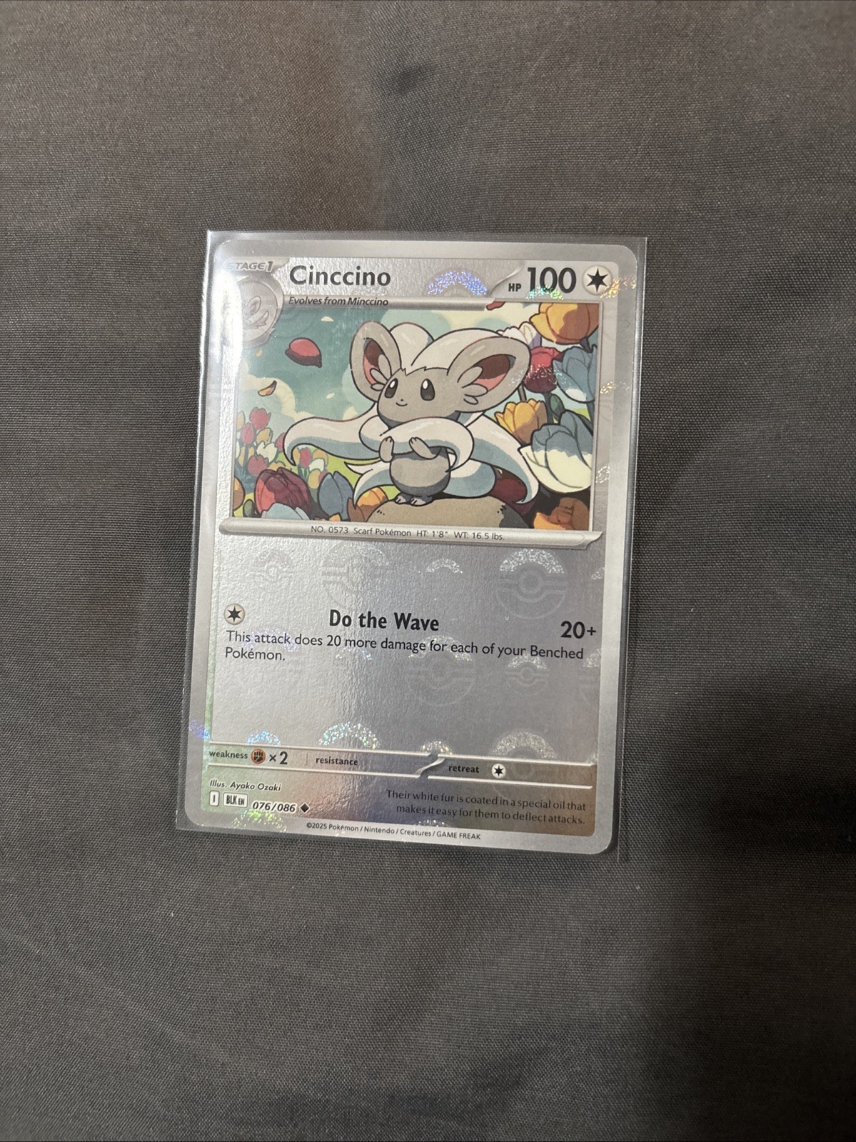 Cinccino 076/086 - (Poke Ball Pattern) - Pokemon SV: Black Bolt ENGLISH NM