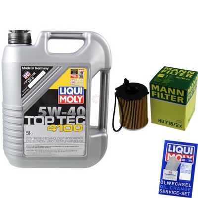 INSPEKTIONSKIT FILTER LIQUI MOLY ÖL 5L 5W-40 für Ford Focus III Turnier Citroën