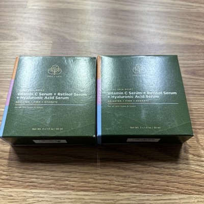 2 X Tree of Life Total Skin Reset, Vitamin C/Retinol/Hyaluronic Acid Serum 1 oz