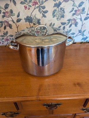 VINTAGE SILAMPOS STOCKPOT 10QT WITH LID STAINLESS MADE IN PORTUGAL 