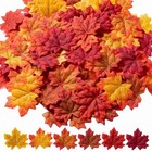 1170 Pcs 8cm/3.1inch Artificial Maple Leaves 6 Colors Fall Leaves Red 1170pcs