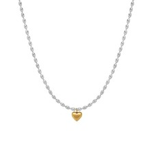 Gold Plated Stainless Steel Heart Pendant Chain Necklace