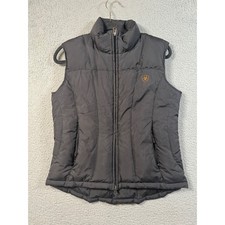 Ariat Women's Goose Down Puffers Quilted Vest Full Zip Mock Neck Warm Size Small