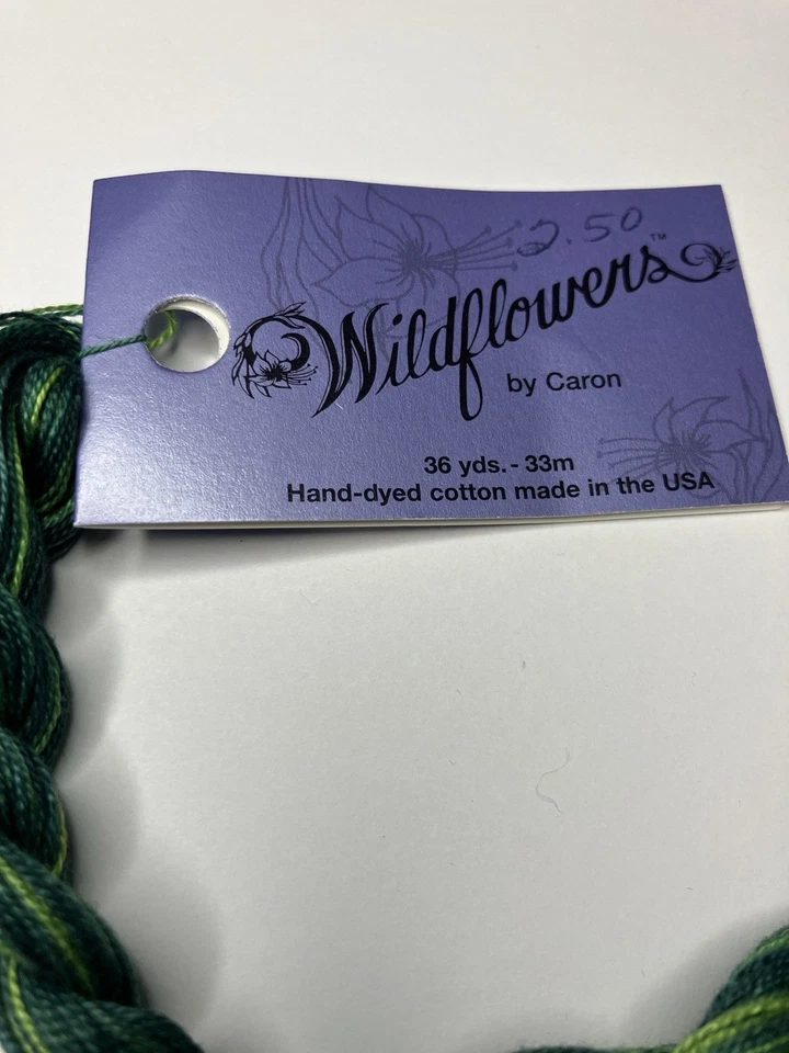 Wildflower by Caron hand dyed Cotton Thread Emerald - Image 2 of 3